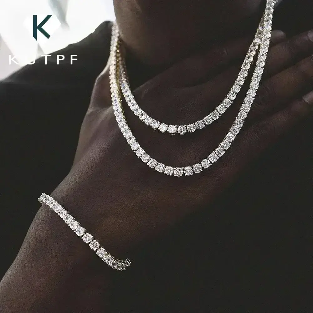 Certified Full Moissanite Tennis Necklaces and Bracelets
