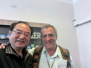 Laszlo is standing with renowned Japanese composer and conductor Masanori Fukuda