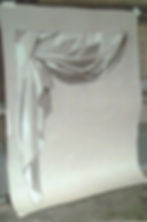 Curtain with Chalk and Charcoal