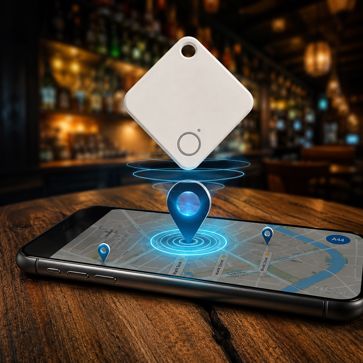 Bluetooth Anti-Lost Tracker Keychain with Alarm