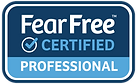 Fear Free Certified Professional logo for Patsy & Tony dog care services in Ras Al Khaimah