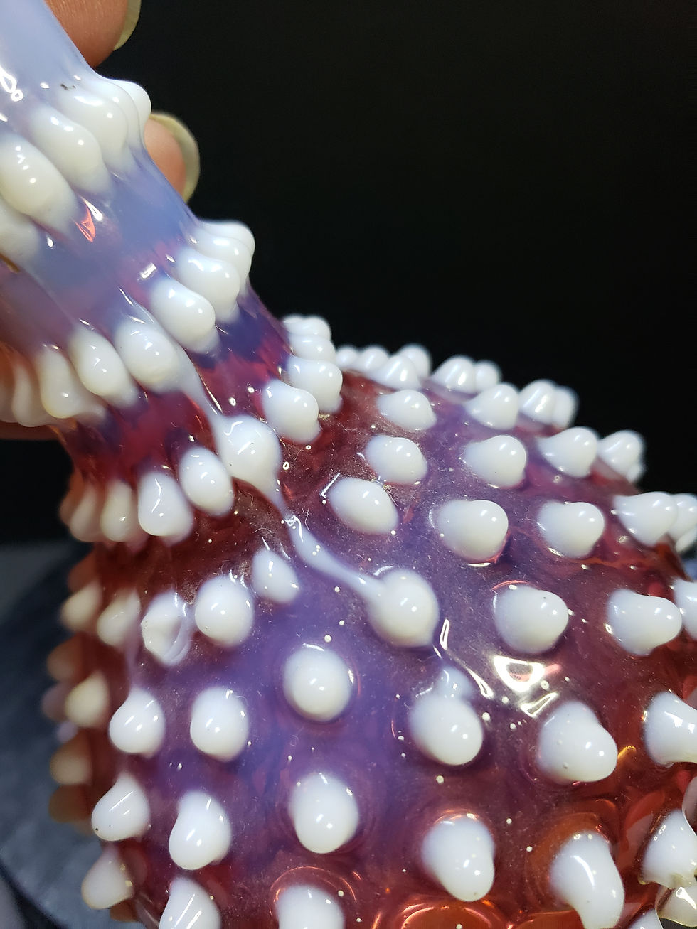 Thumbnail: Cranberry Opal Barber Bottle