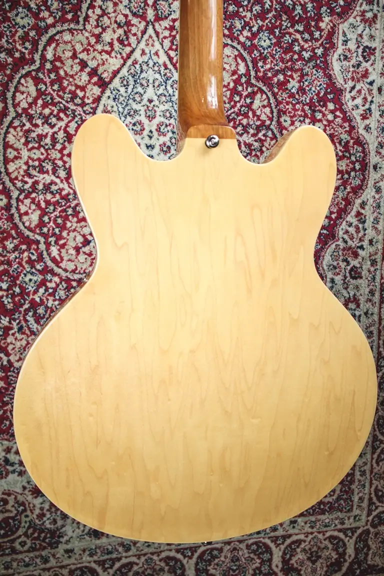 Thumbnail: Full rear body view on Epiphone Casino, 2013, Natural