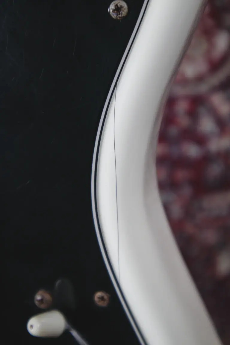 Thumbnail: Crack in paint on 1975 Fender Stratocaster