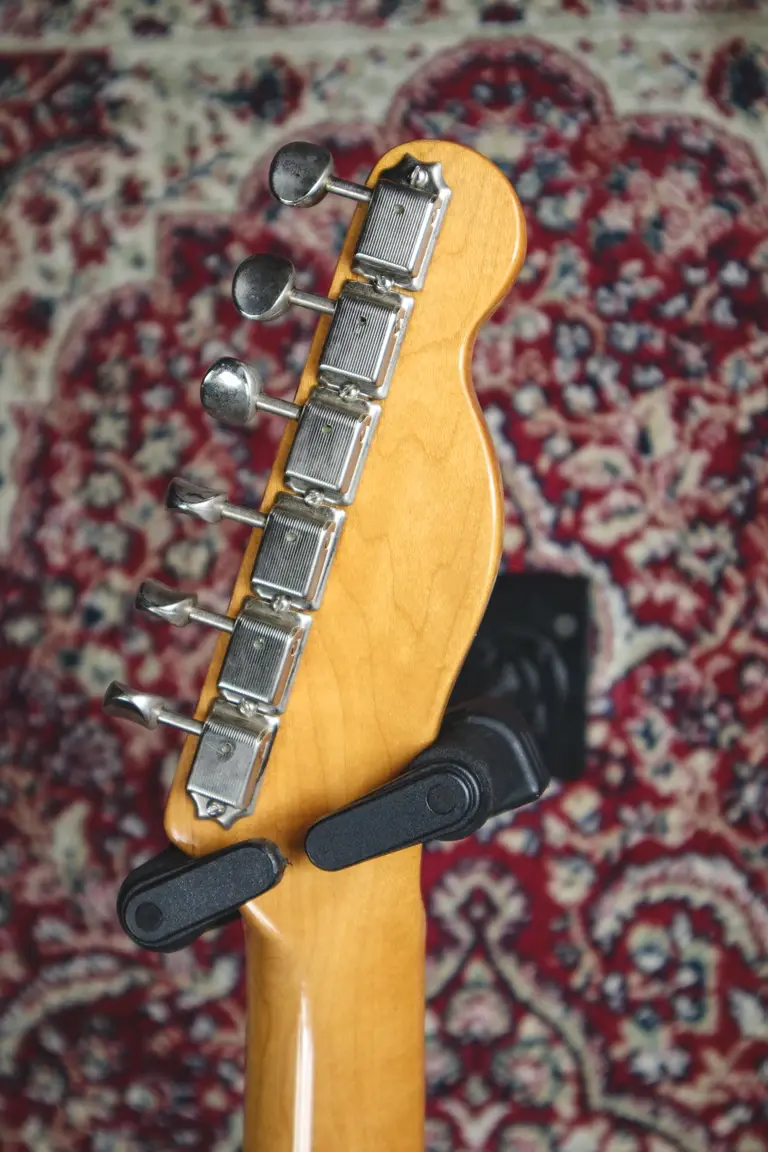 Thumbnail: rear headstock showing tuners on Fender American Vintage ’52 Telecaster Reissue