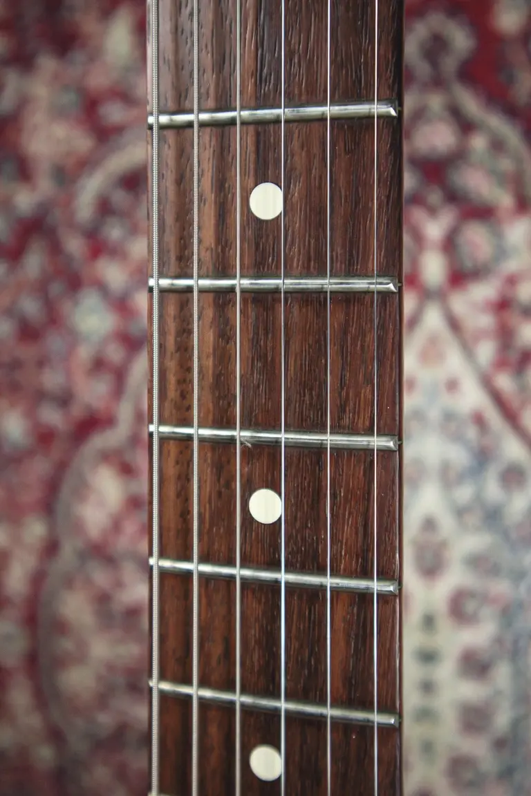 Thumbnail: Fender American Standard Telecaster rosewood fingerboard fret detail