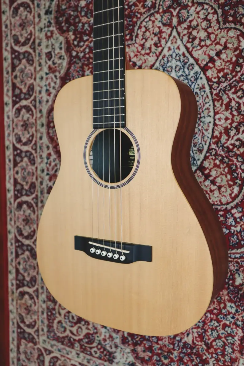 Thumbnail: Martin LX1 left-handed acoustic guitar angled front view
