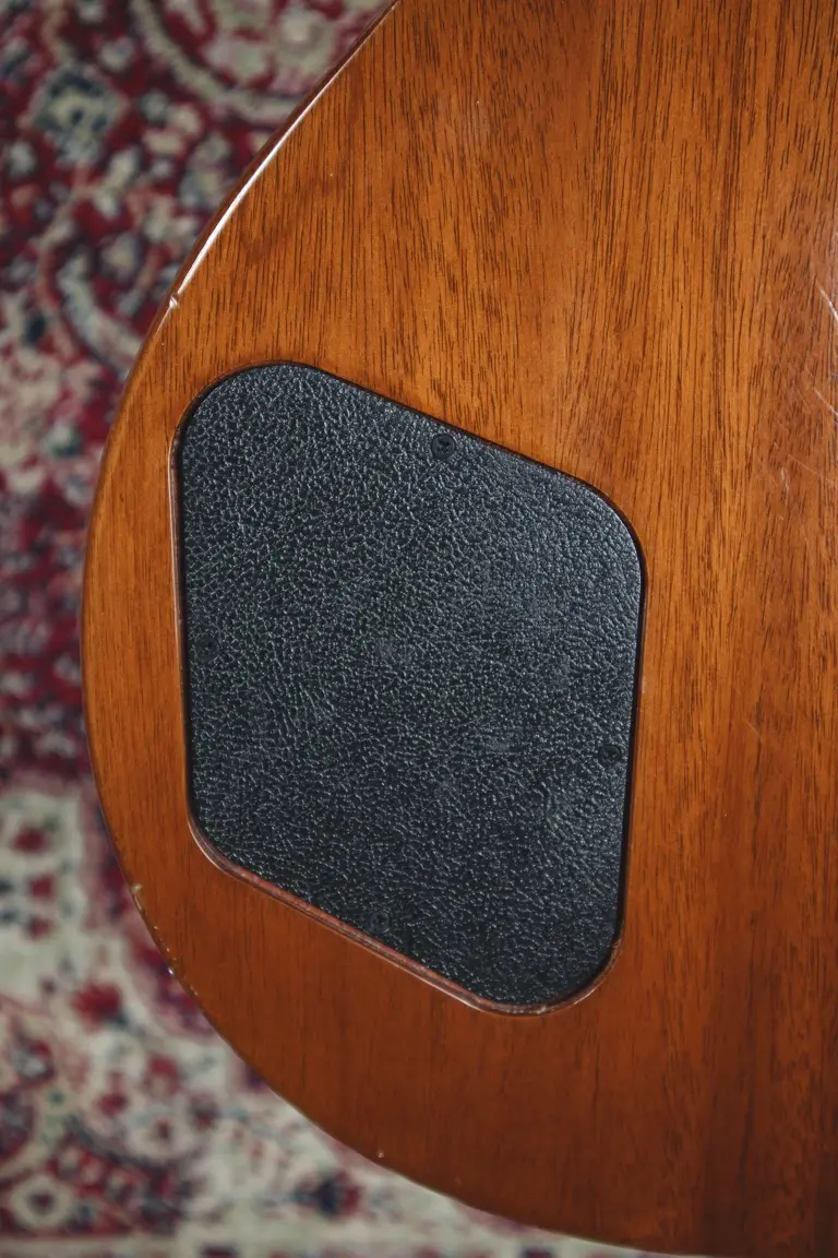 Thumbnail: rear body shot showing control cavity cover on Gibson Les Paul Standard ’60s – Trans Amber (2018)