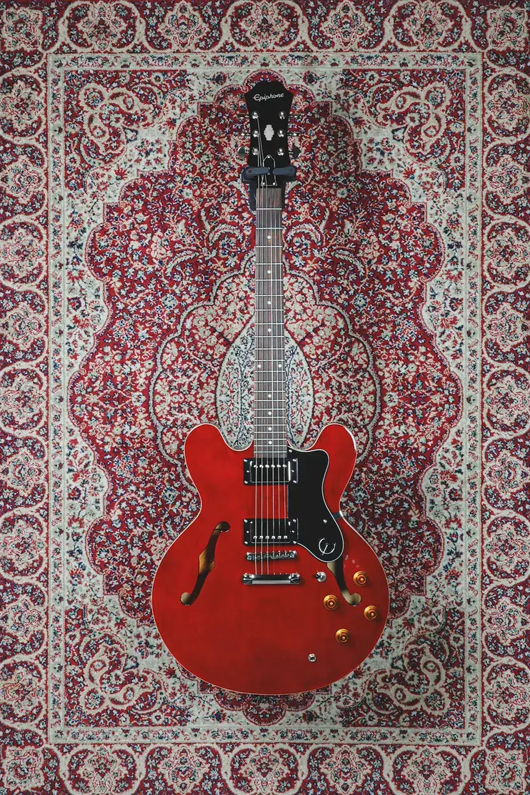 2021 Epiphone Dot in Cherry Red full front view