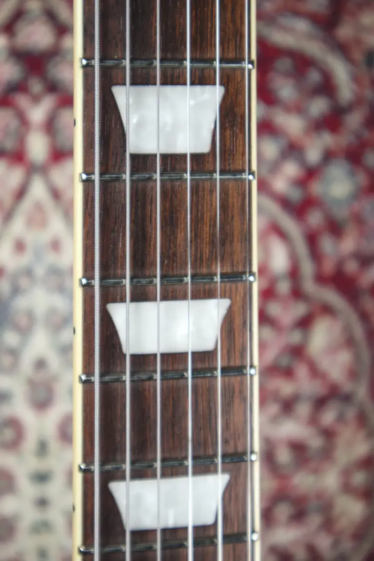 Thumbnail: Epiphone Firebird Inspired by Gibson 2022 – rosewood fingerboard and inlays close-up