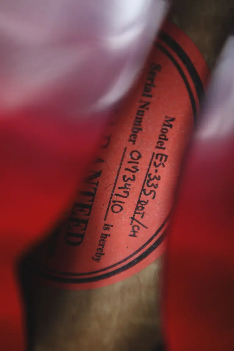 Thumbnail: Inside label with serial number for Gibson ES-335 – Cherry Red