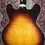 Thumbnail: Heritage H-535 semi-hollow electric guitar rear view flame maple back