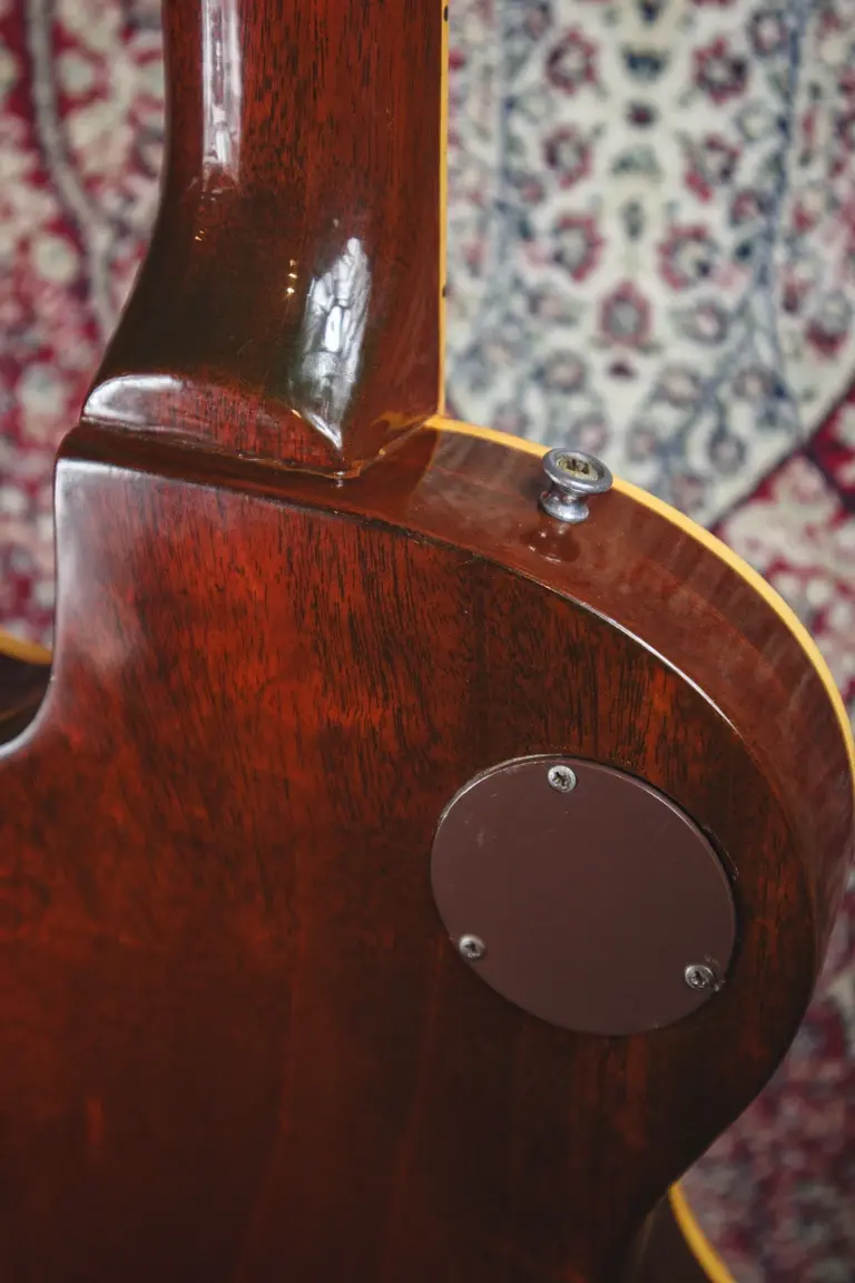 Thumbnail: rear neck heal detail on Gibson Les Paul Deluxe, 1973