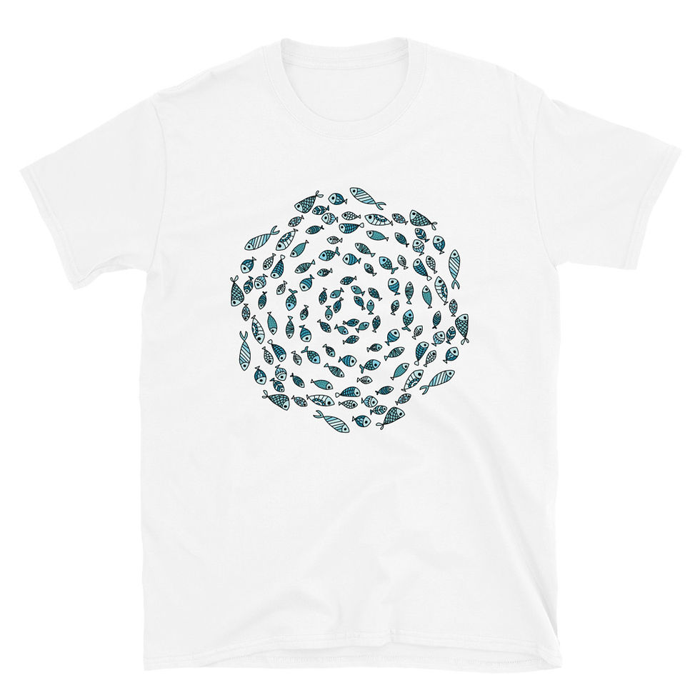 Thumbnail: School of Fish Mandala Short-Sleeve Unisex T-Shirt