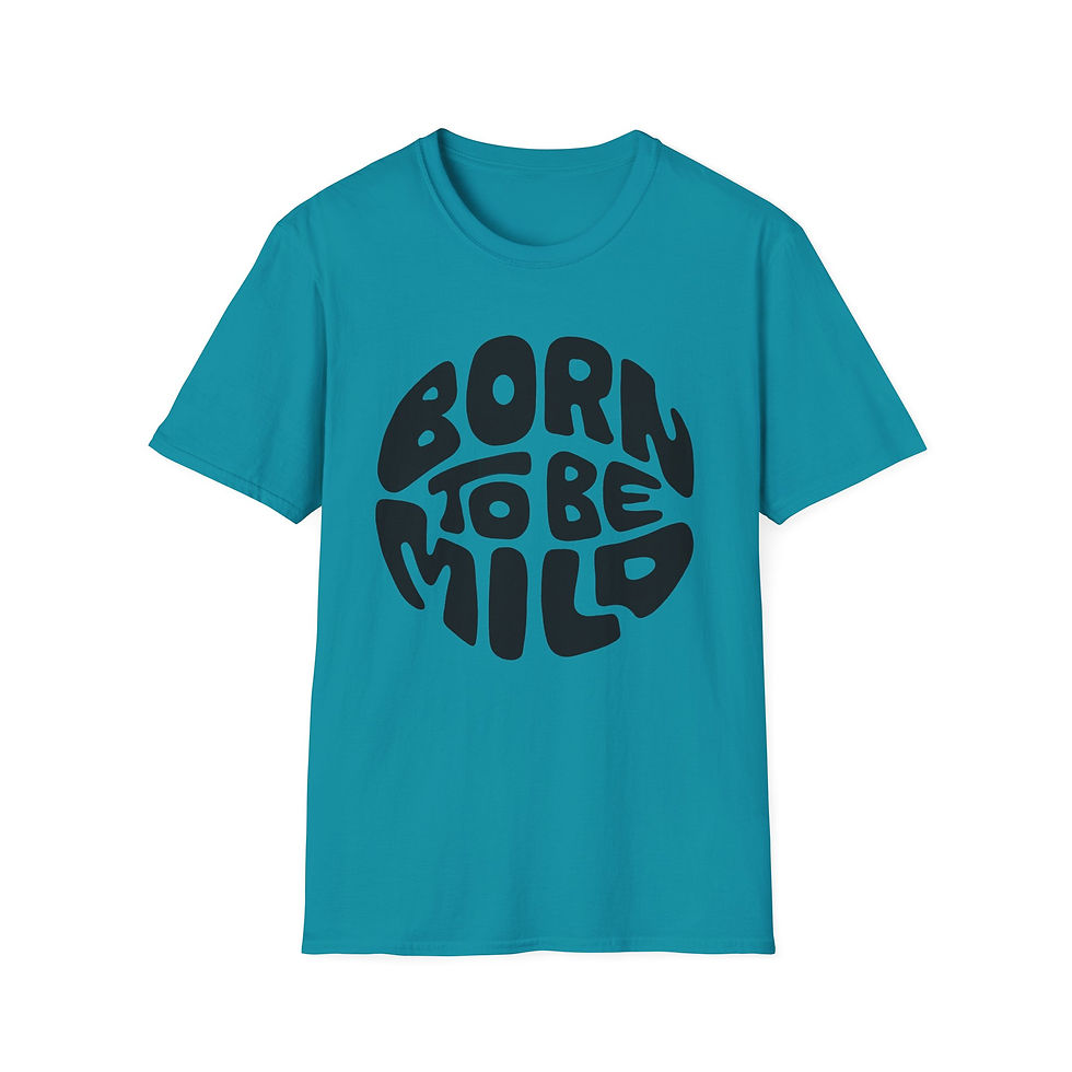 Thumbnail: Born To Be Mild Word Art Unisex Softstyle T-Shirt