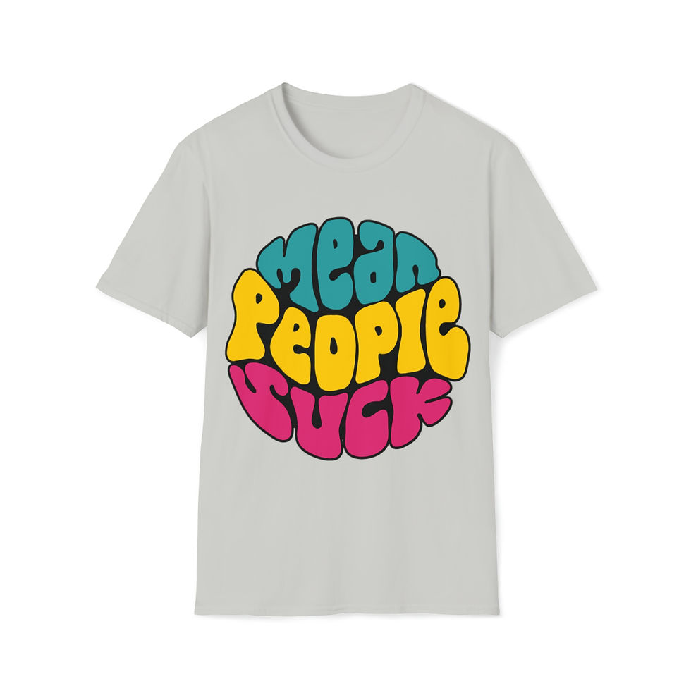 Thumbnail: Mean People Suck Word Art Unisex Softstyle T-Shirt