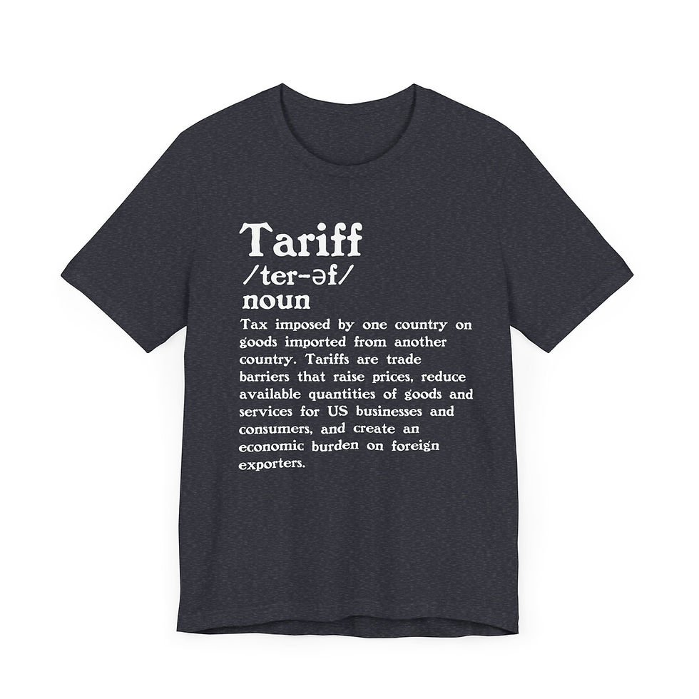 Thumbnail: The Definition of Tariff T-Shirt - Anti Trump Tariffs Economy Education Tee