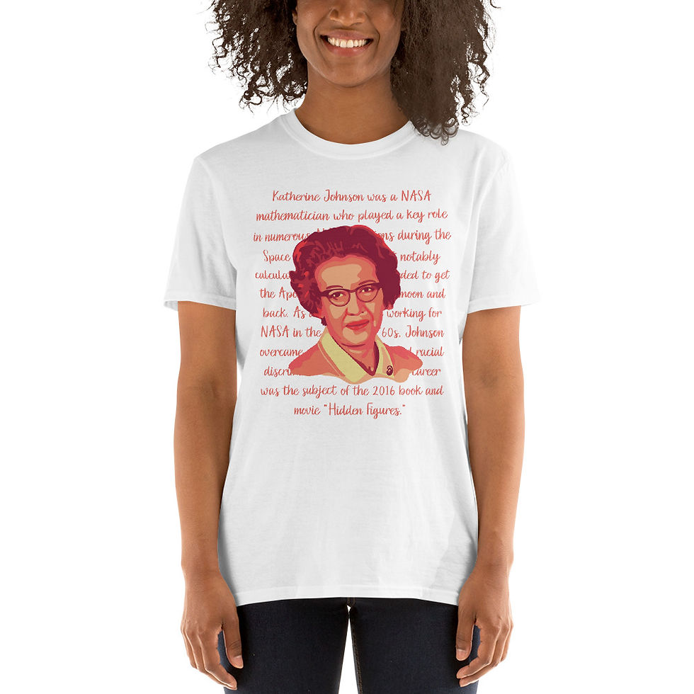 Thumbnail: Katherine Johnson Portrait and Quote Short-Sleeve Unisex T-Shirt