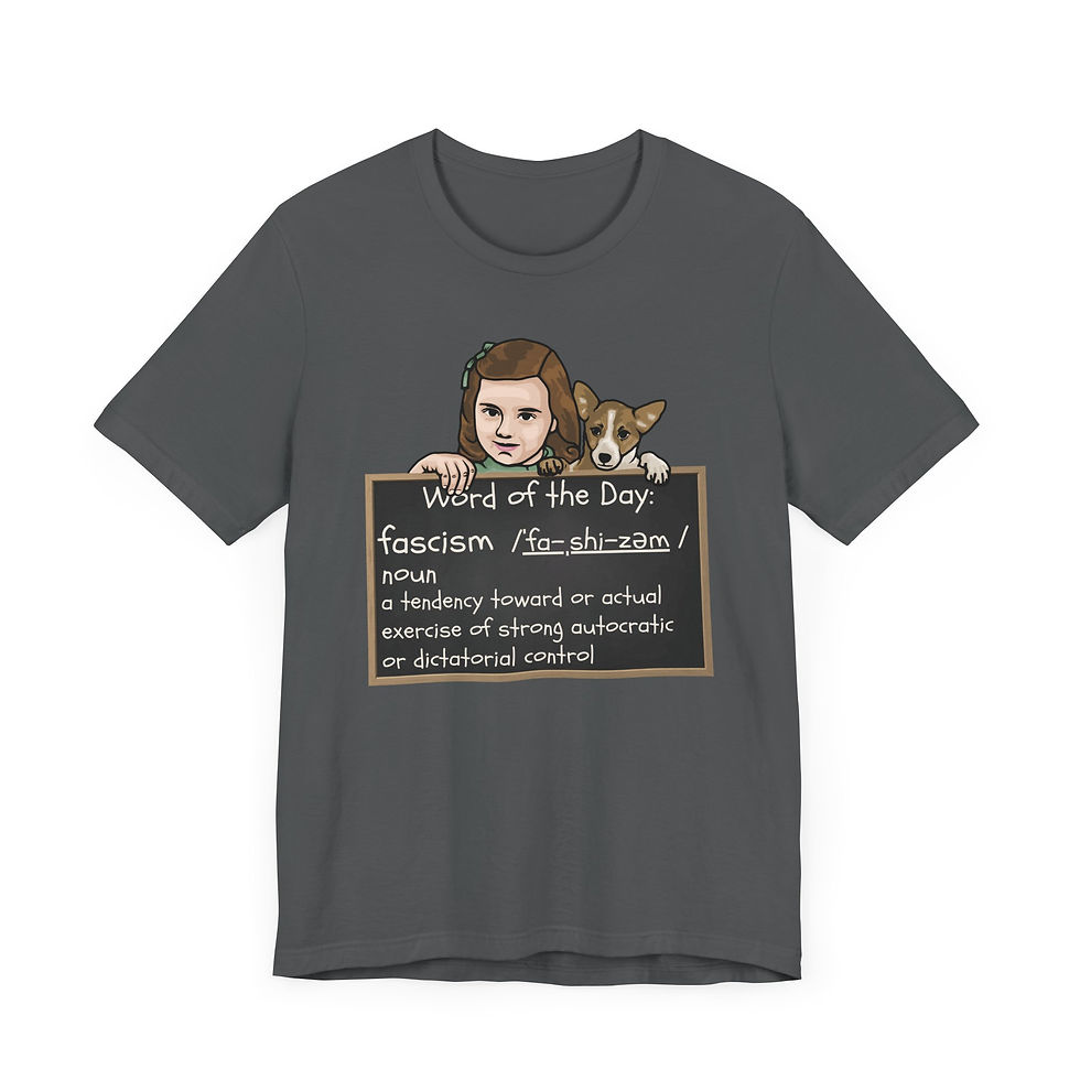Thumbnail: Word of the Day: Fascism Unisex Graphic Print T-Shirt, Retro Vintage Vibes