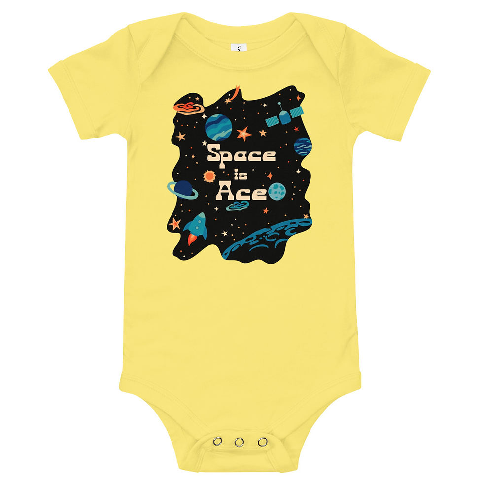 Thumbnail: Space is Ace Baby short sleeve one piece