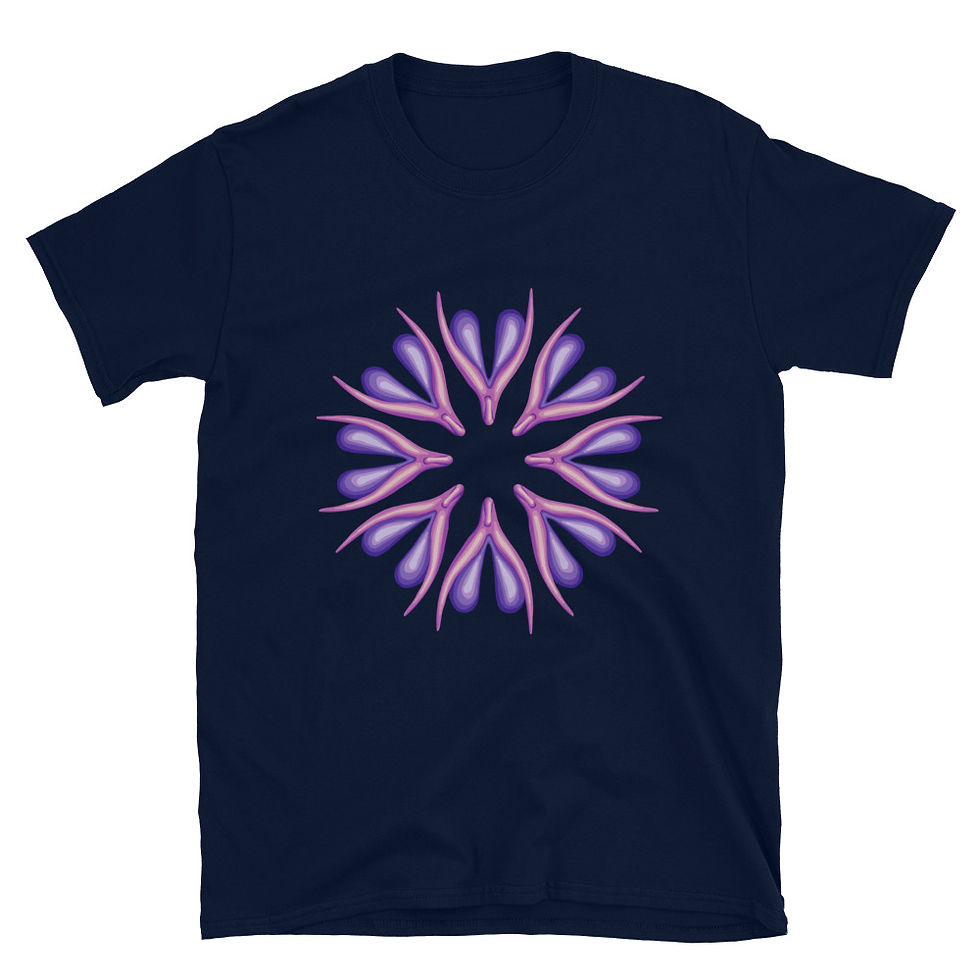 Thumbnail: Clitoris Flower Short-Sleeve Unisex T-Shirt