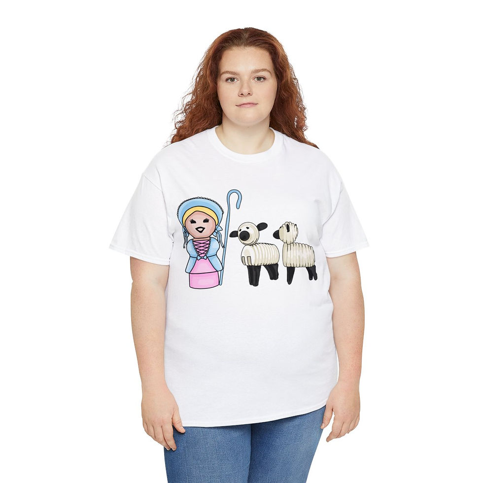Thumbnail: Little Bo Peep and Her Little Sheep - Unisex Heavy Cotton Tee