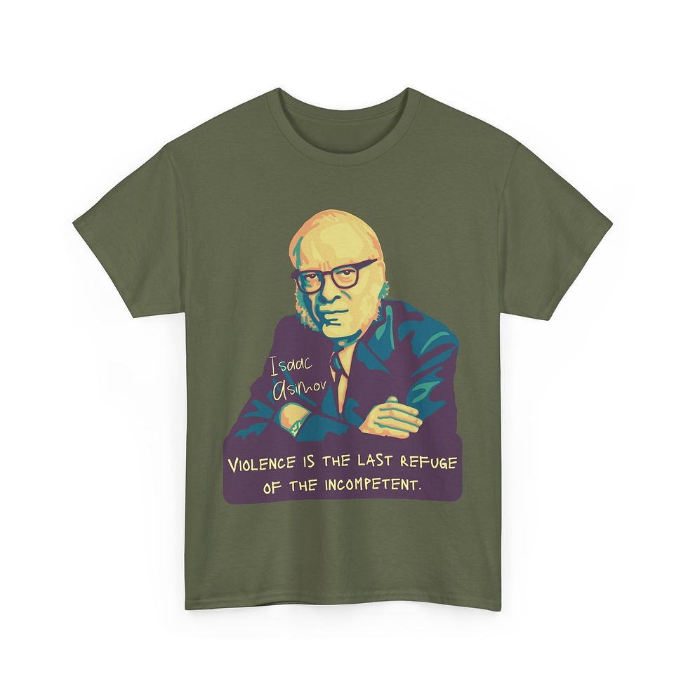 Thumbnail: Isaac Asimov Portrait and quote Unisex Heavy Cotton Tee