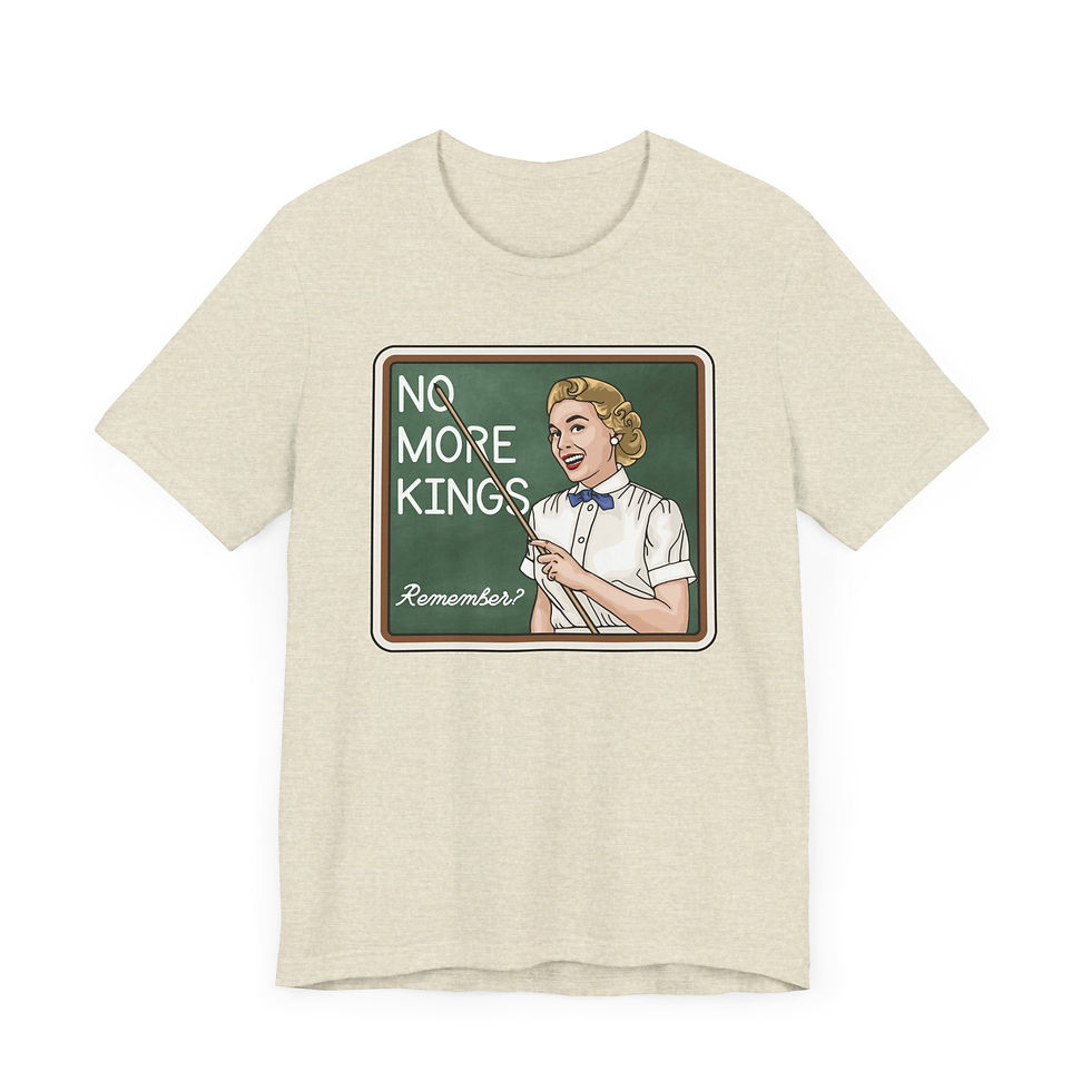 Thumbnail: No More Kings - Remember? Unisex Graphic Print T-Shirt, Retro Vintage Vibes