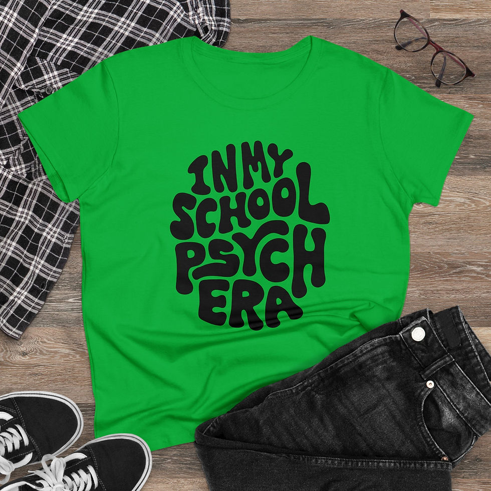 Thumbnail: In My School Psych Era Word Art Women's Midweight Cotton Tee