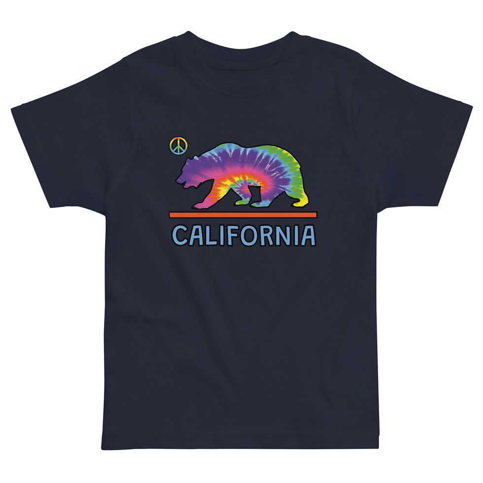 Thumbnail: Tie Dyed California Bear - Toddler jersey t-shirt