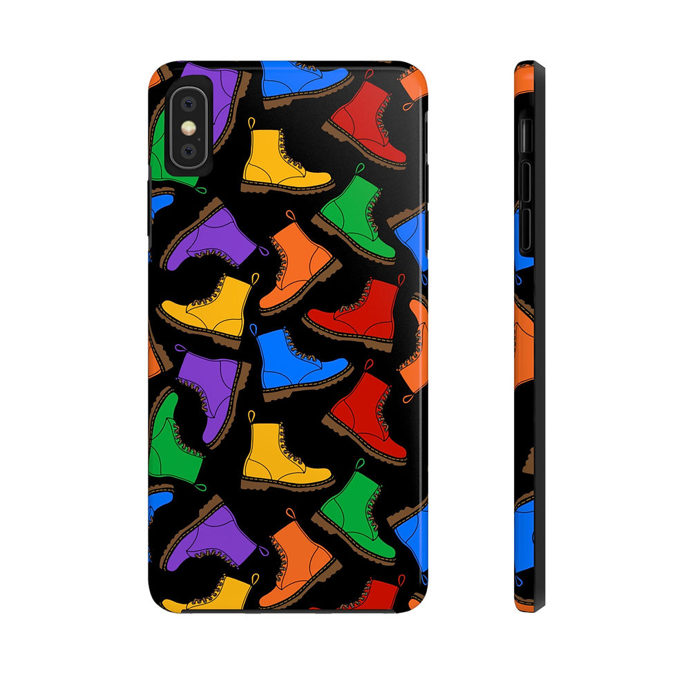 Thumbnail: Rainbow Combat Boots All-Over Print Tough Phone Cases