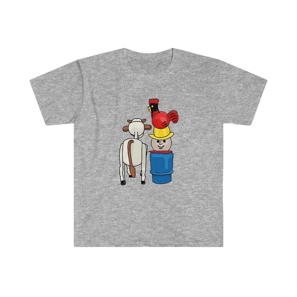 Thumbnail: Little People Fun On The Farm Unisex Softstyle T-Shirt