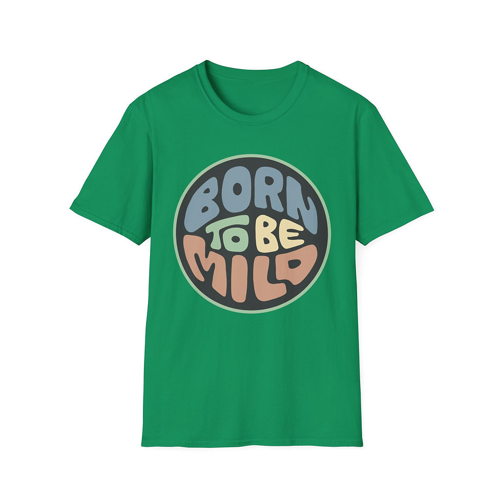 Thumbnail: Born To Be Mild Word Art Unisex Softstyle T-Shirt
