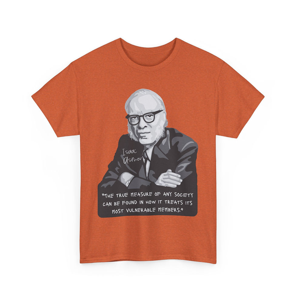 Thumbnail: Isaac Asimov Portrait and quote Unisex Heavy Cotton Tee