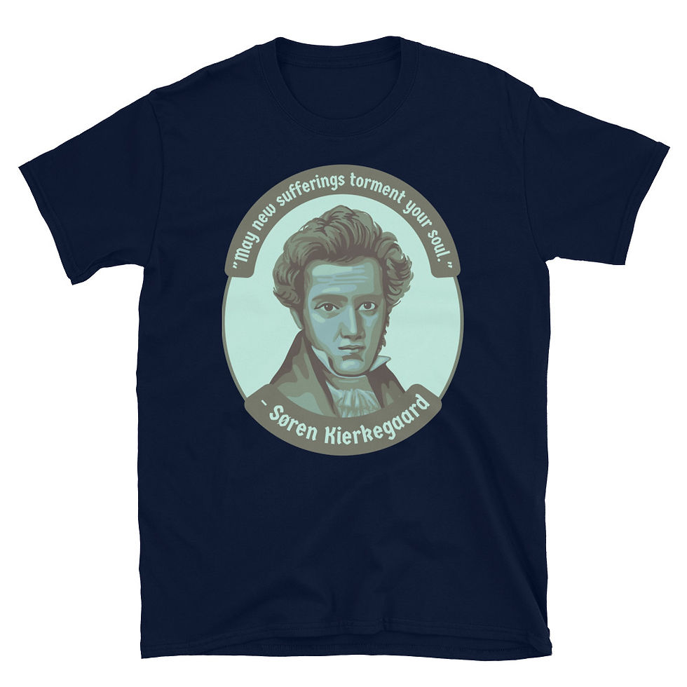 Thumbnail: Søren Kierkegaard Portrait and Quote Short-Sleeve Unisex T-Shirt