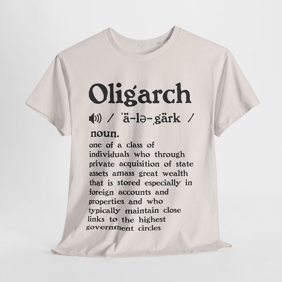 Thumbnail: The Definition of Oligarch Unisex Heavy Cotton Tee