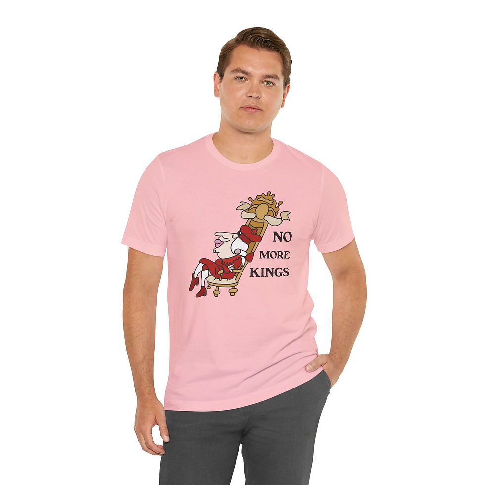 Thumbnail: No More Kings - Unisex Graphic Print T-Shirt, Retro Vintage Vibes
