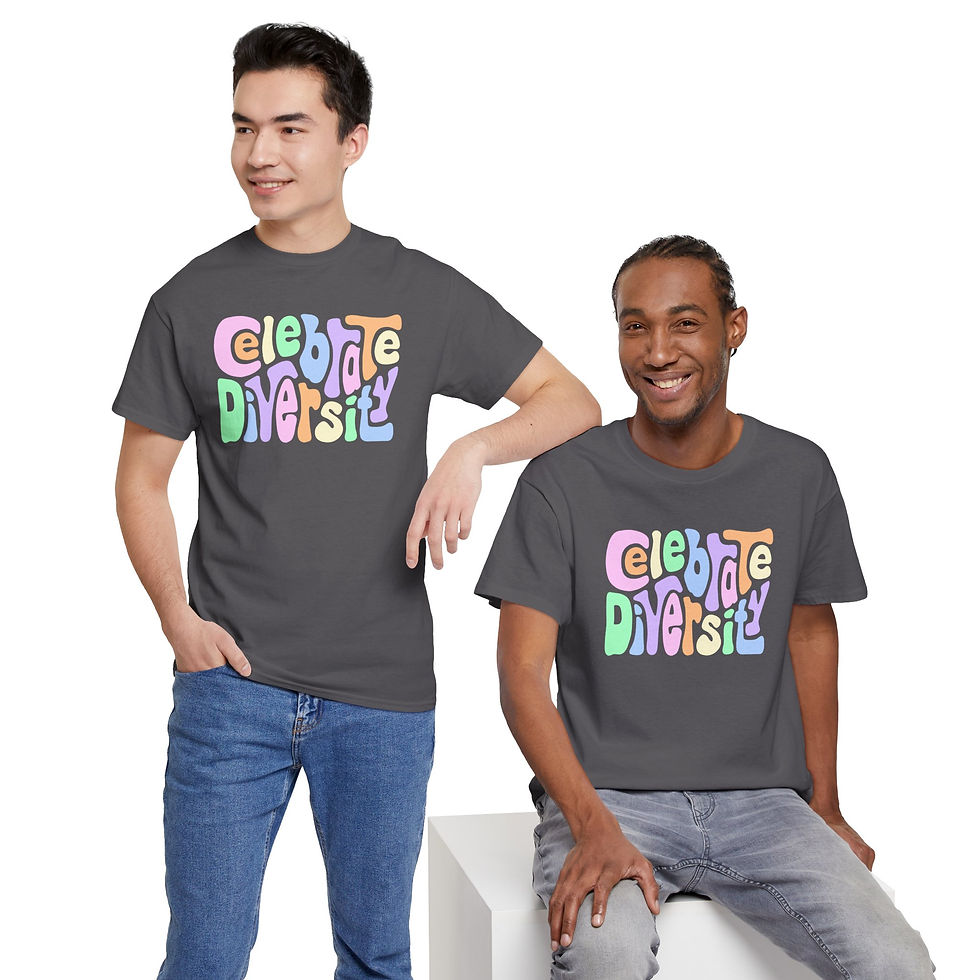 Thumbnail: Celebrate Diversity Unisex Heavy Cotton Tee - Inclusive Fashion Statement