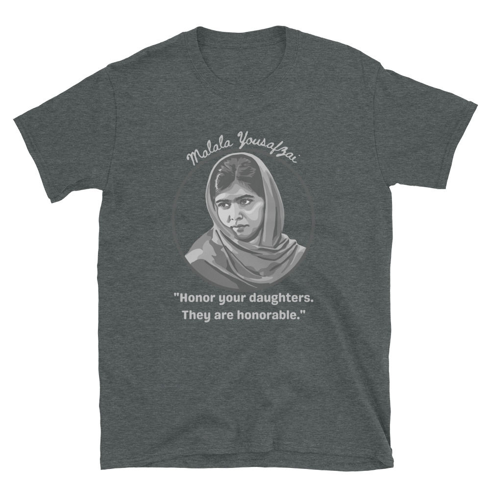Malala Yousafzai Portrait and Quote Short-Sleeve Unisex T-Shirt