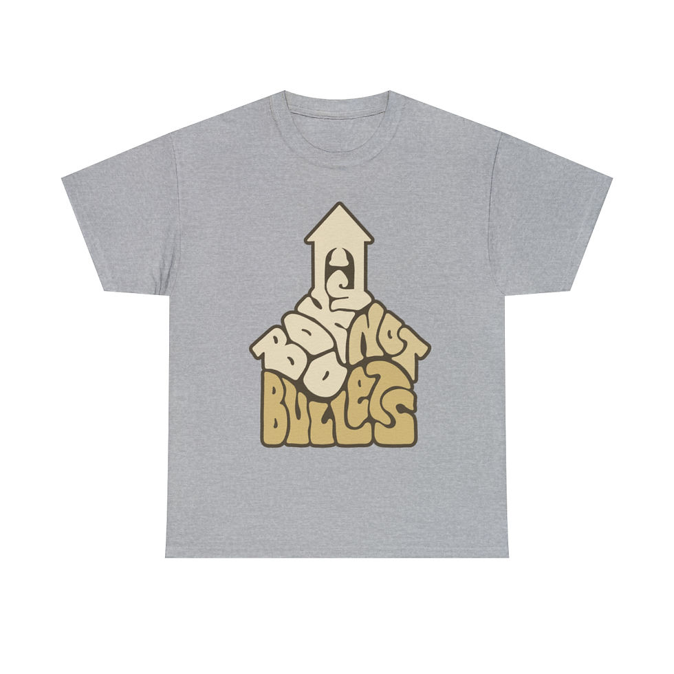 Thumbnail: Books Not Bullets Word Art Unisex Heavy Cotton Tee