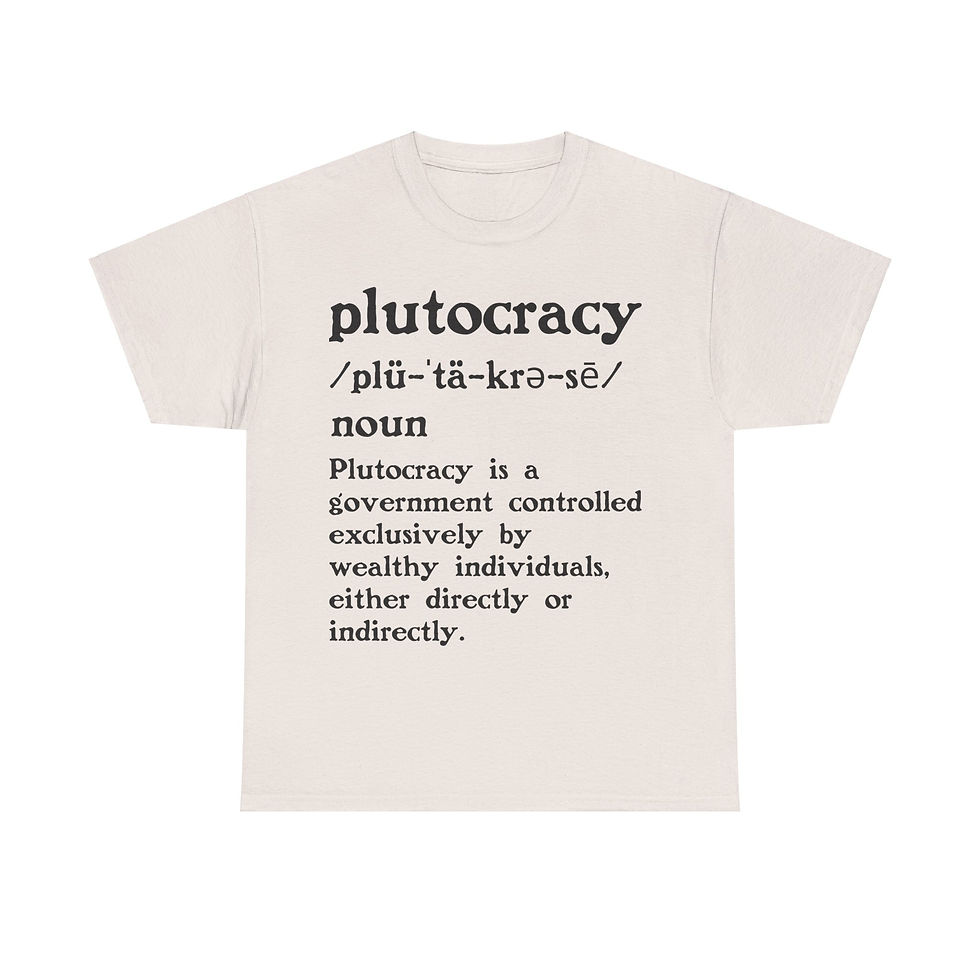 Thumbnail: The Definition of Plutocracy Unisex Heavy Cotton Tee