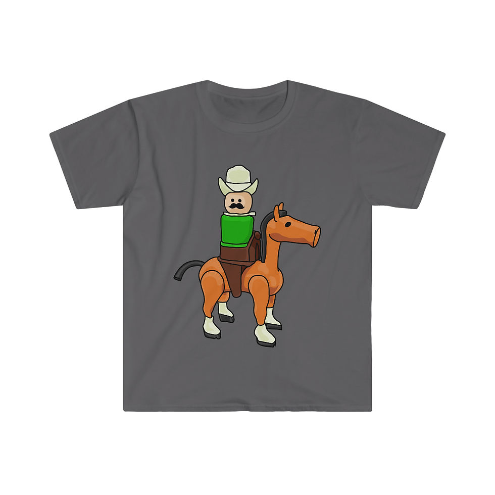 Thumbnail: Fisher Price Little Cowboy On A Horse Unisex Softstyle T-Shirt