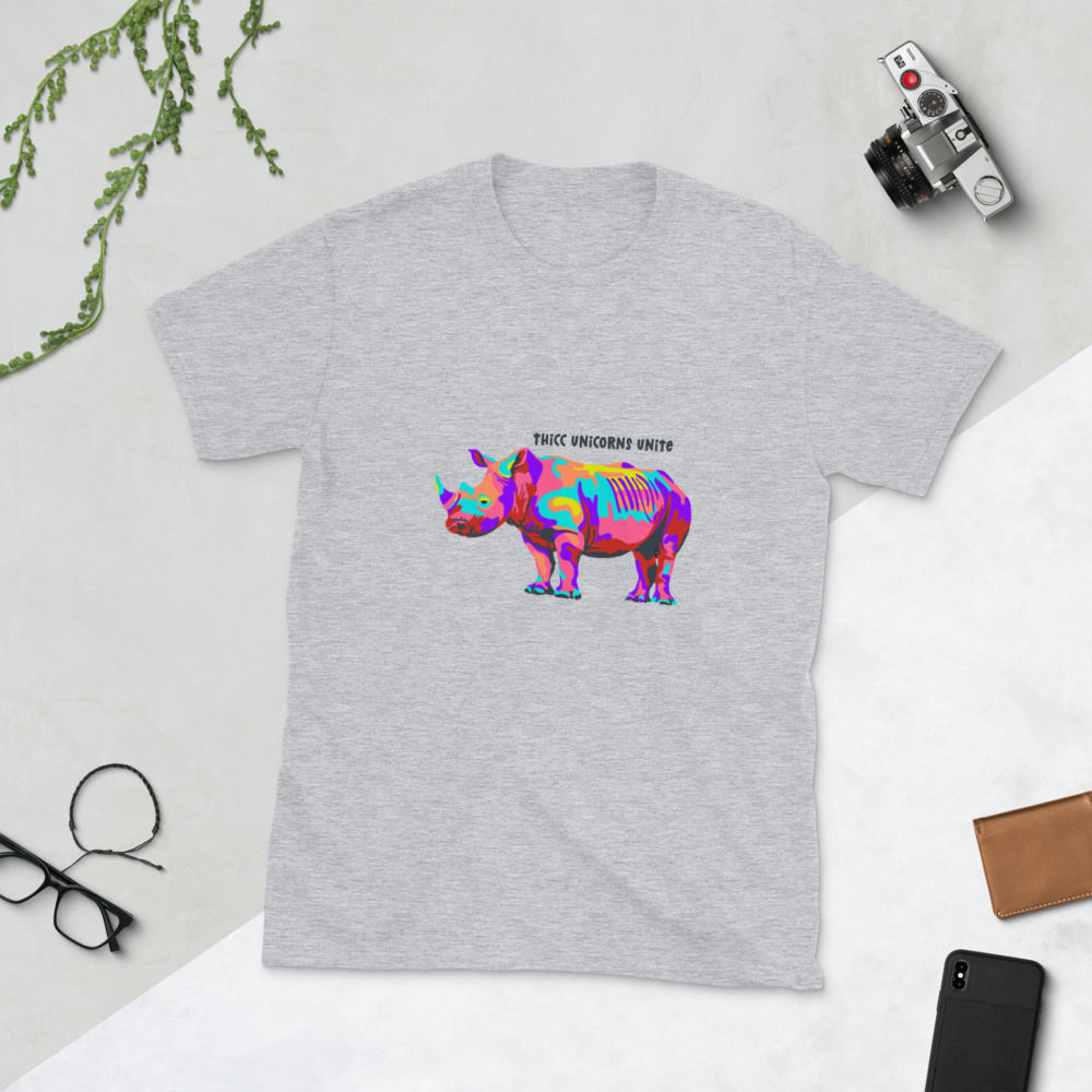 Thicc Unicorns Unite - Short-Sleeve Unisex T-Shirt