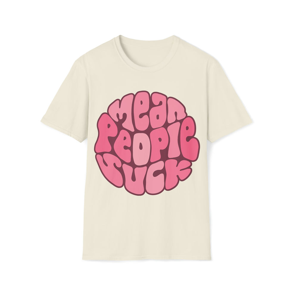 Thumbnail: Mean People Suck Word Art Unisex Softstyle T-Shirt