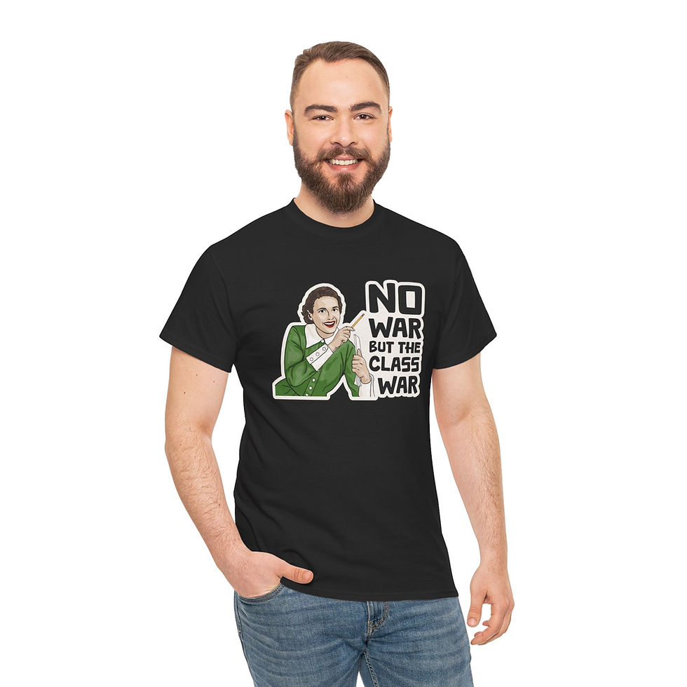 Thumbnail: Retro Style No War But The Class War Unisex Heavy Cotton Tee