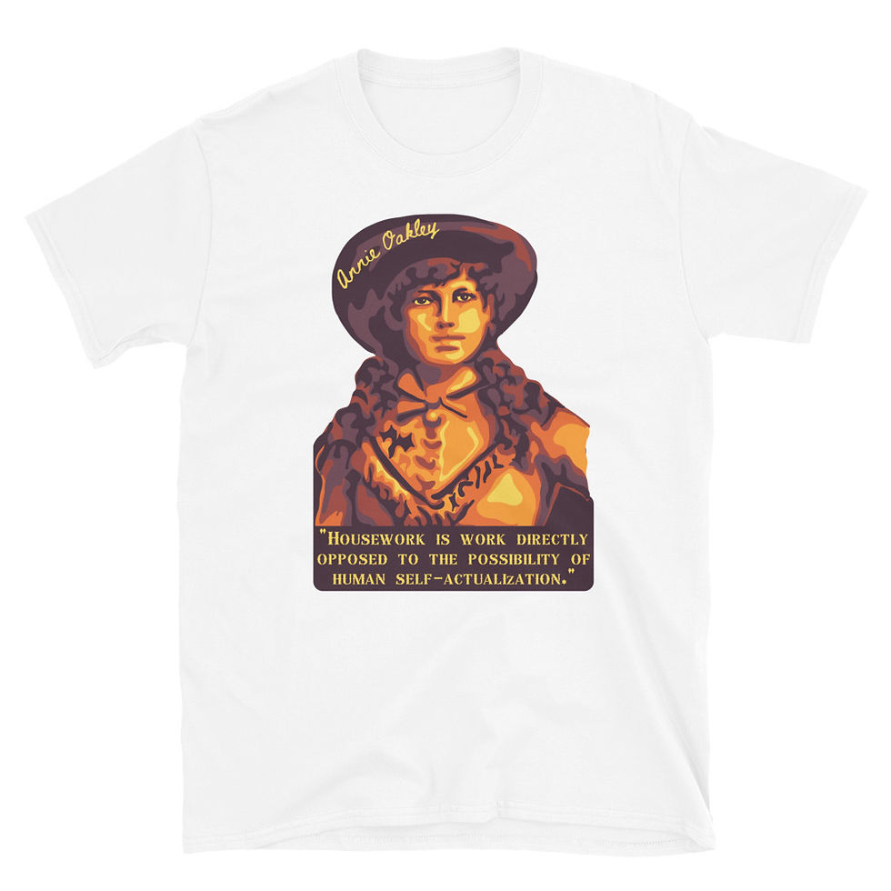 Thumbnail: Annie Oakley Portrait and Quote Short-Sleeve Unisex T-Shirt