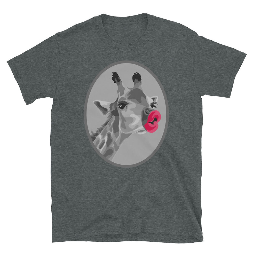 Giraffe Kiss Short-Sleeve Unisex T-Shirt
