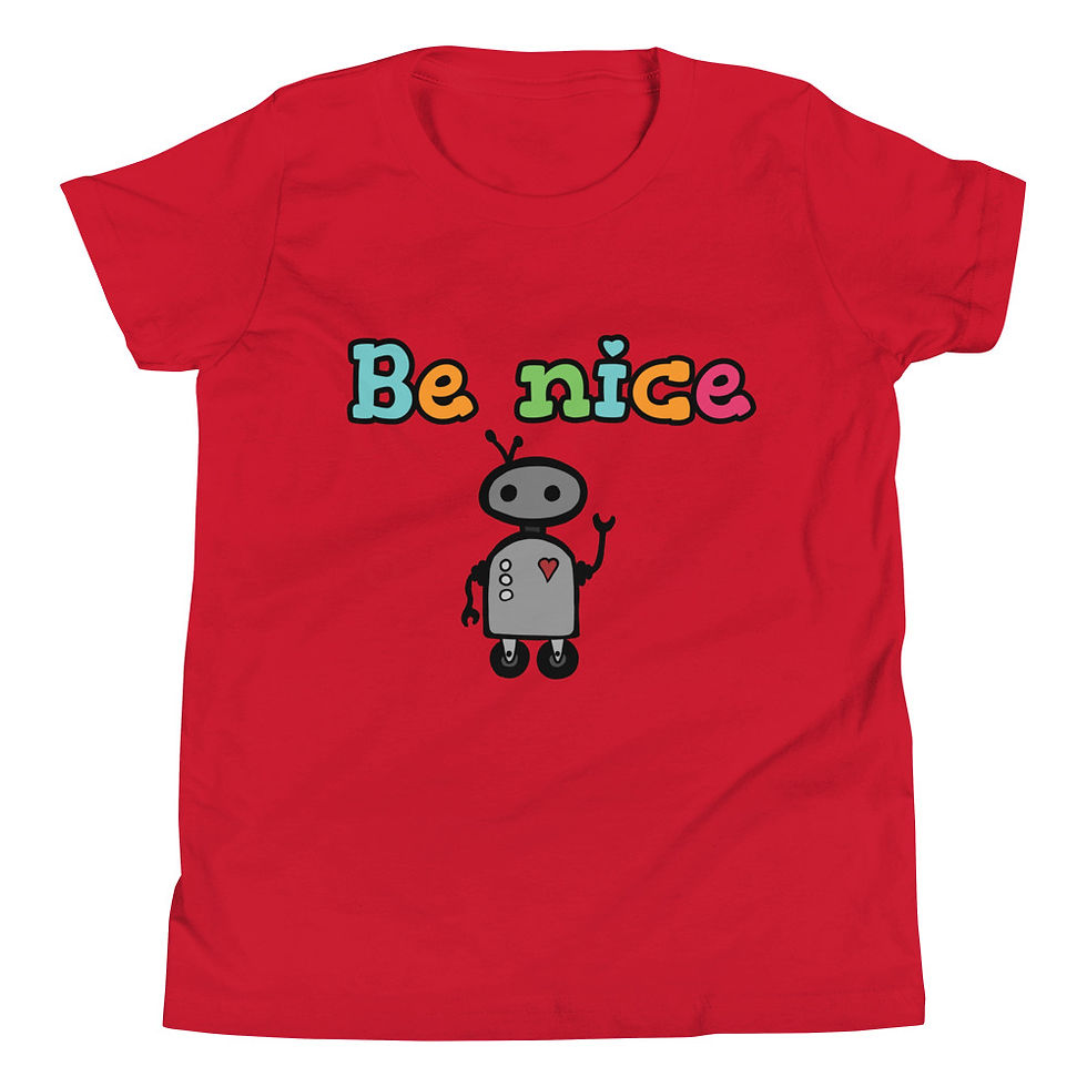 Thumbnail: Be Nice Bot - Youth Short Sleeve T-Shirt