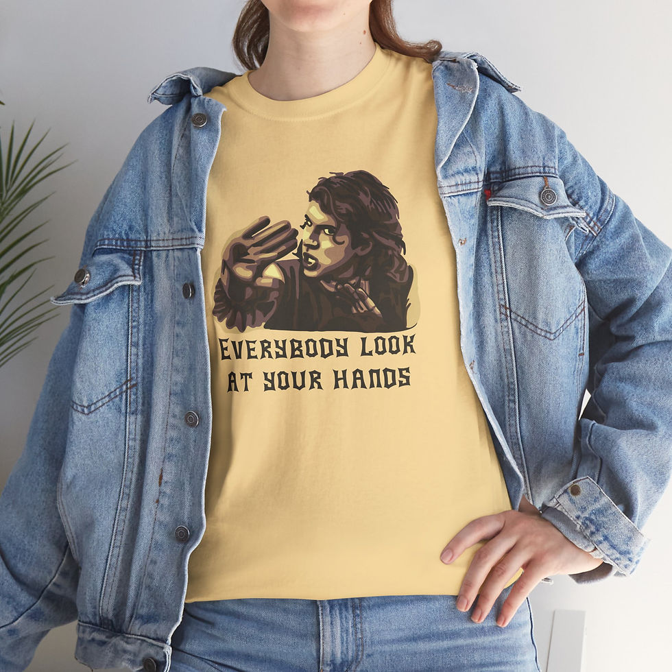 Thumbnail: Everybody Look at Your Hands Unisex Heavy Cotton Tee