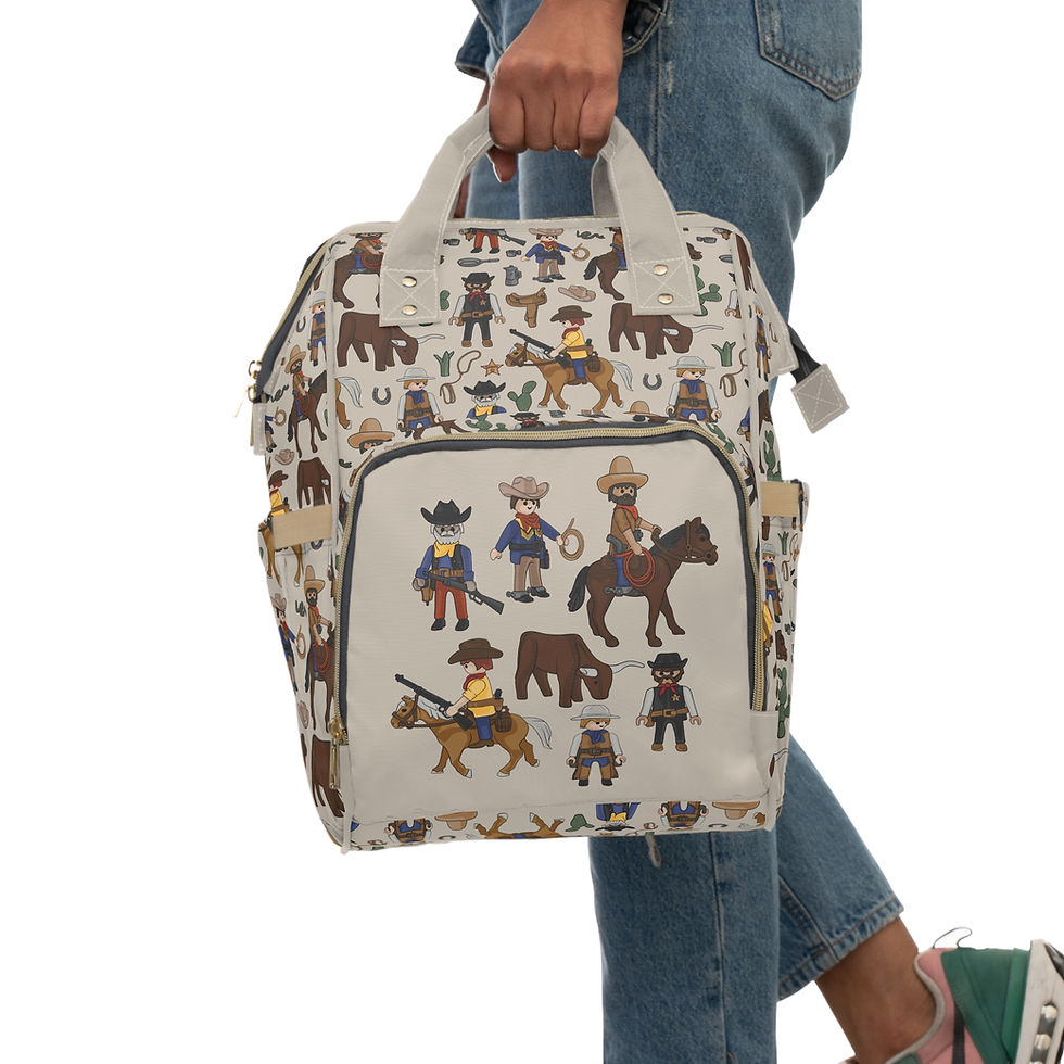 Thumbnail: Cowboy Toy Diaper Backpack, Wild West Backpack, Western Theme Baby Shower Gift